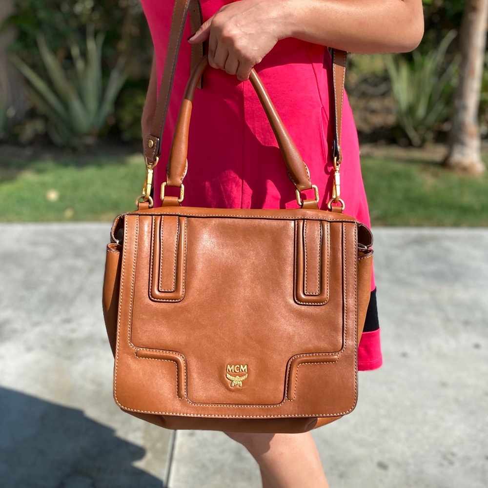 MCM Two-way “Pandora-style” Leather Bag